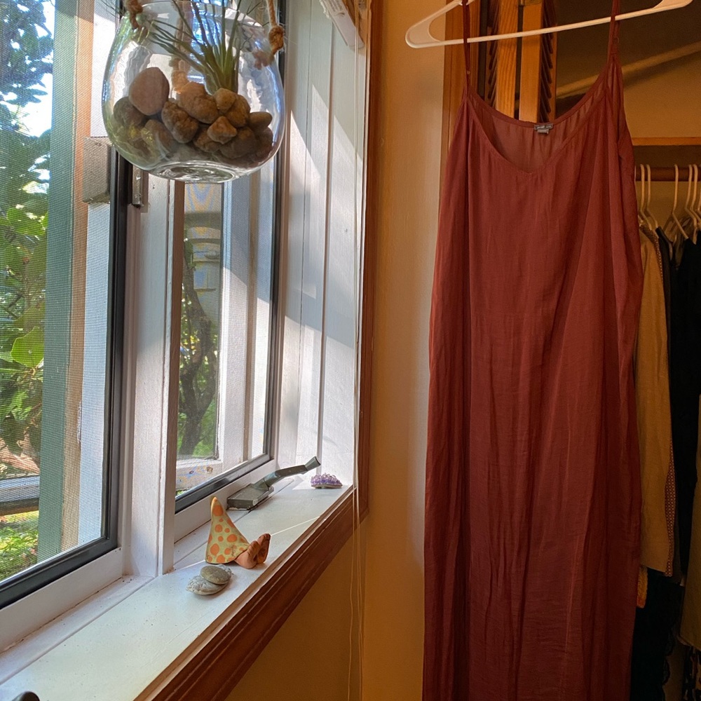 aerie silk maxi dress